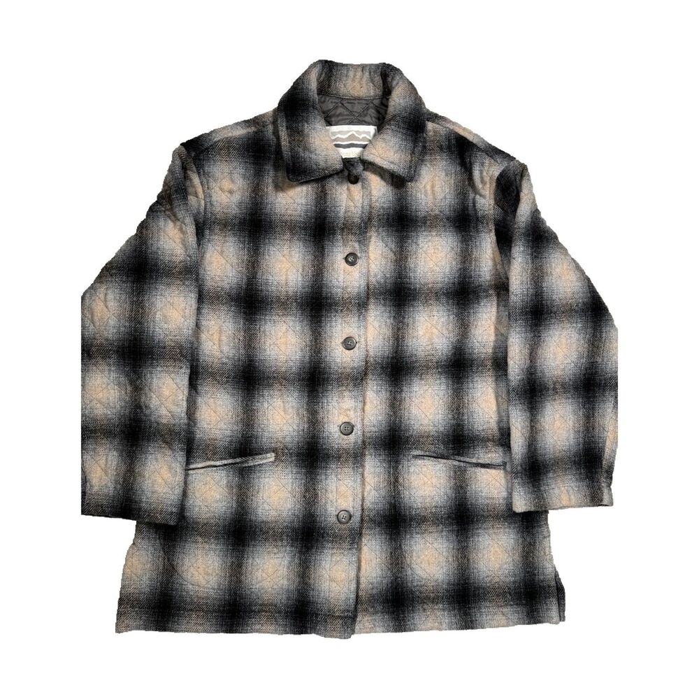 Vintage London Fog Outdoors Unlimited Men's Large Reg Plaid Quilted Lined Coat